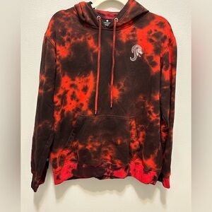 Streignth Red And Black Tie Dye Hoodie Size Large Pre Owned Gently Worn